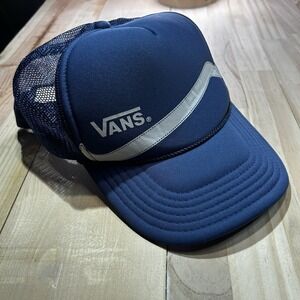 Cap VANS Otto Collection Blue TRUCKER Mesh SnapBack Hat Clean Moisture Wicking